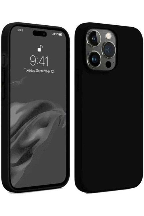 iPhone 15 Pro Kılıf First Silikon - Siyah