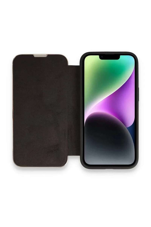iPhone 13 Pro Kılıf Dolpin Kapaklı - Siyah