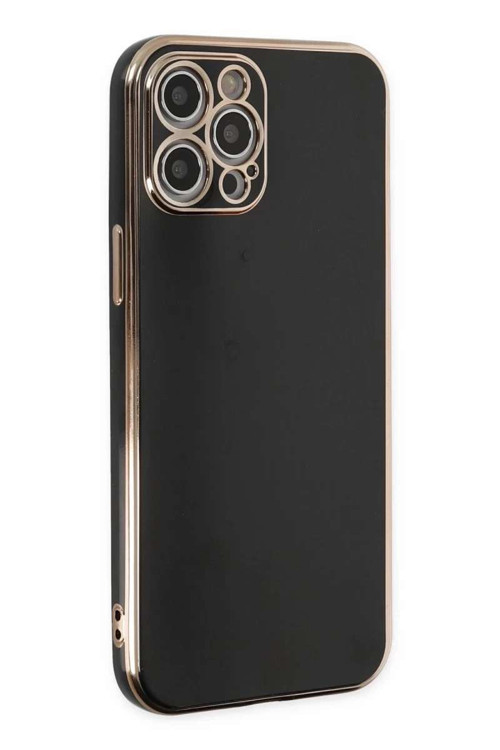 iPhone 12 Pro Kılıf Volet Silikon - Siyah