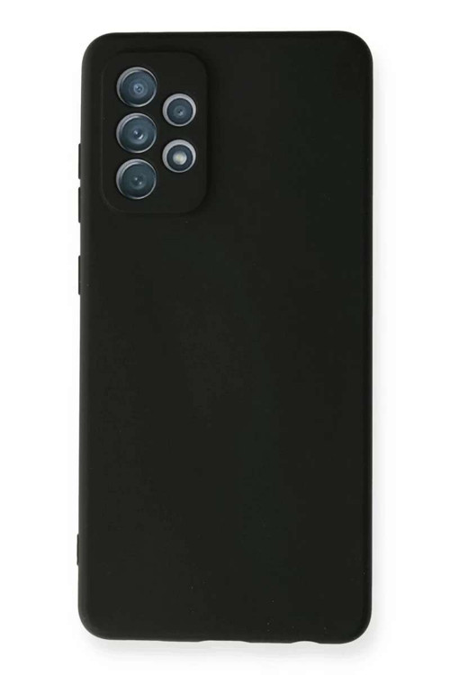 Galaxy A72 Kılıf Nano içi Kadife Silikon - Siyah