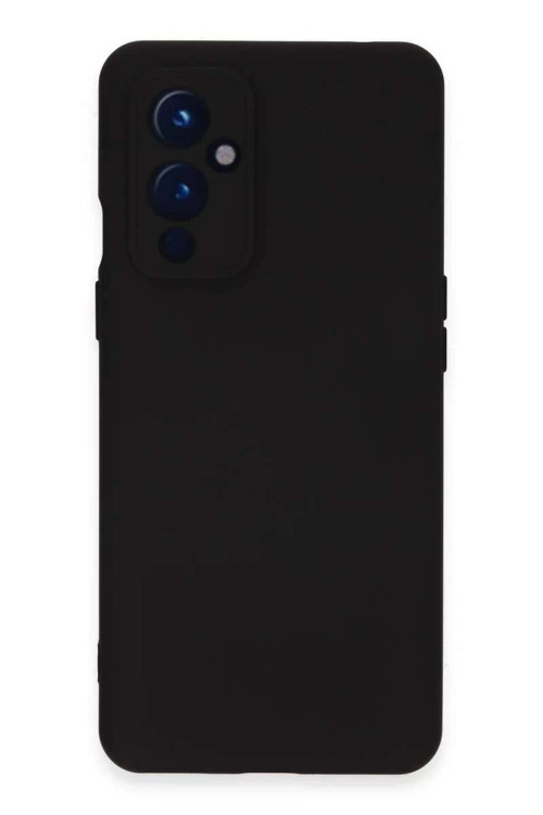 One Plus 9 Kılıf Nano içi Kadife Silikon - Siyah