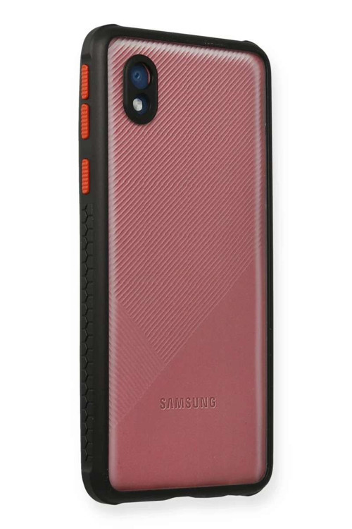 Galaxy A01 Core Kılıf Miami Şeffaf Silikon - Siyah