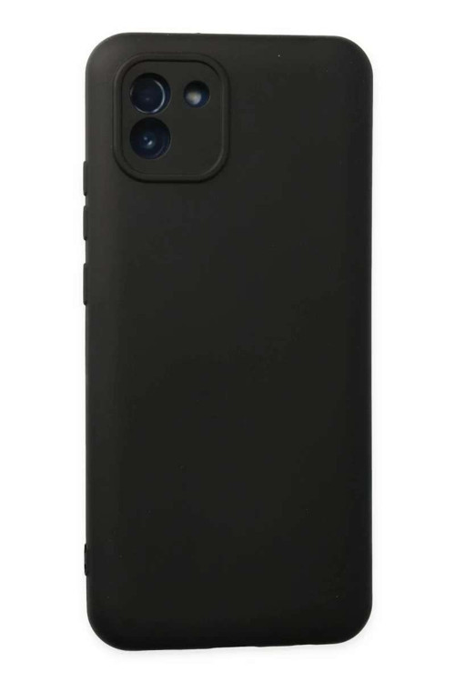 Galaxy A03 Kılıf Nano içi Kadife Silikon - Siyah