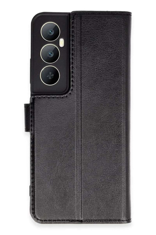 Realme C65 Kılıf Trend S Plus Kapaklı Kılıf - Siyah