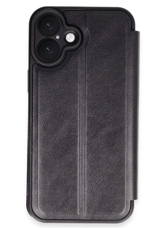 iPhone 16 Plus Kılıf Flip Cover - Siyah