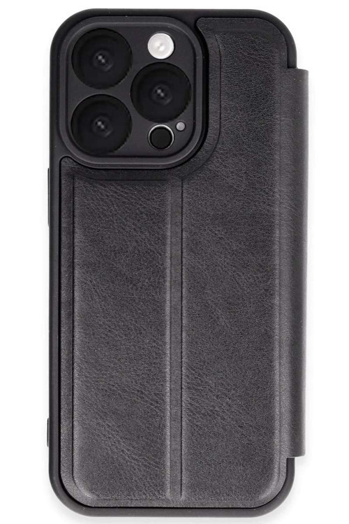 iPhone 16 Pro Max Kılıf Flip Cover - Siyah