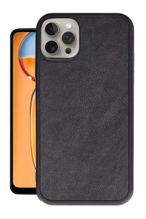 iPhone 14 Pro Max Kılıf Aras Deri Kapak - Siyah