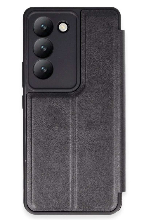 V30 Lite 4G Kılıf Flip Cover - Siyah