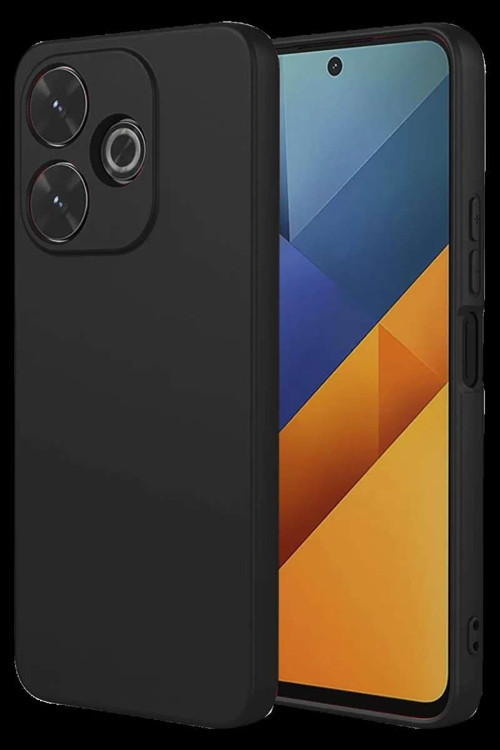Redmi 13 4G Kılıf Nano içi Kadife Silikon - Siyah