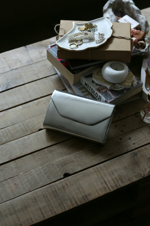 Silver Parlak Mini Omuz Çantası