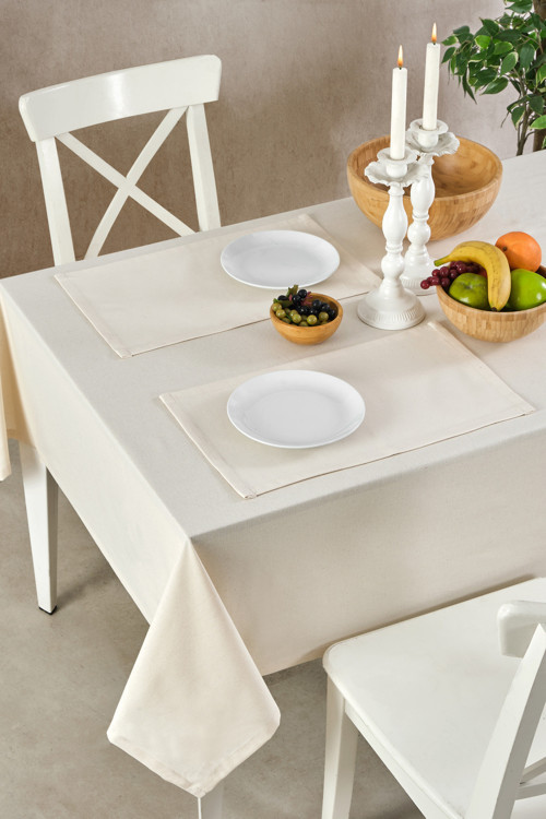 Düz Keten Masa Örtüsü 140x250