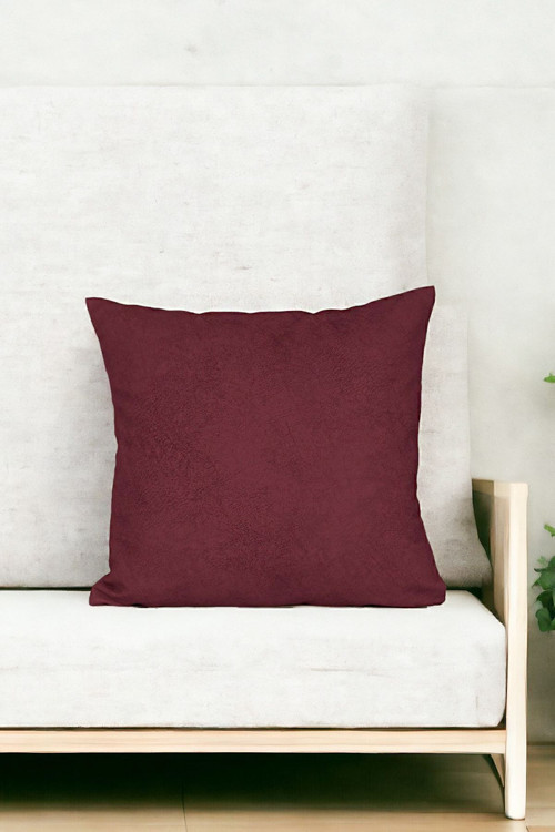43x43 Cm Bordo Kırlent Kılıfı Dekoratif Kadifemsi Etnik Inta-401