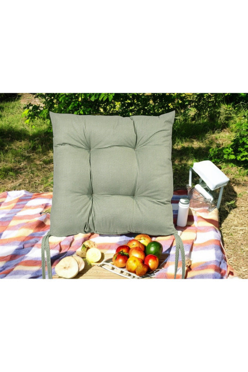 Pöti Kare Desen Soft Renkler Sandalye , Piknik Minderi