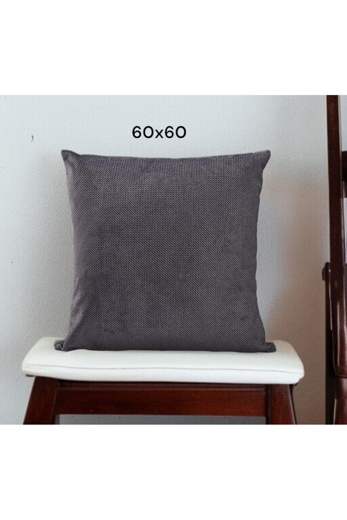 Notti Küçük Desenli Modern Gri Dekoratif Kırlent Kılıfı 60x60