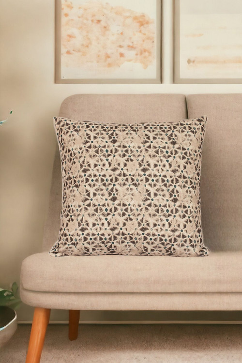 43x43 Cm Desenli Kırlent Kılıfı Dekoratif Etnik Ikat Damask Inta-191
