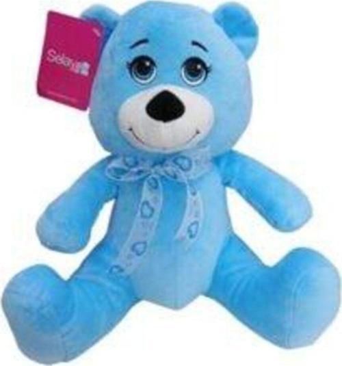 Sevimli Göbekli Peluş Ayı 28 Cm / Mavi