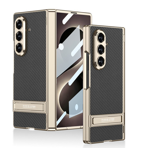 Galaxy Z Fold 8 Ultra Kılıf Kıpta KPT-08 Standlı Kılıf Siyah Karbon