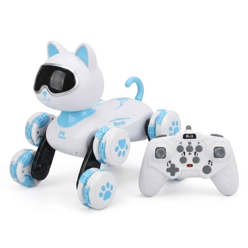 2.4G Uzaktan Kumandalı Akıllı Robot Kedi - 360° Hareketli Sesli ve Işıklı İnteraktif Çocuk Oyuncak Kedi