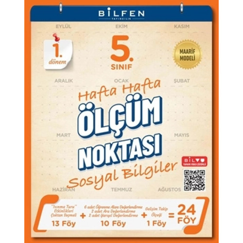 Bilfen 5. Sınıf Sosyal Bilgiler Hafta Hafta Ölçüm Noktası 1.Dönem Maarif Model Yeni
