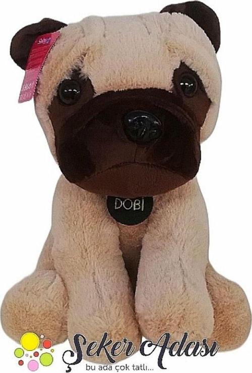 Sevimli Oturan Buldog Peluş Dobi Köpek 30 Cm