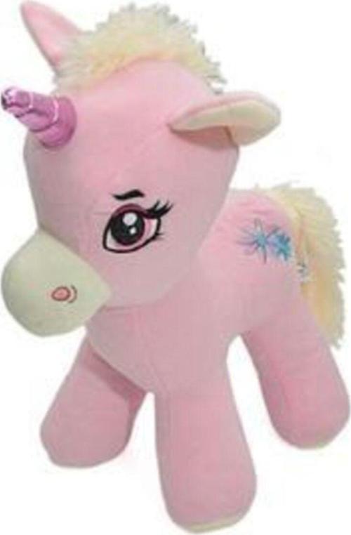 Sevimli Pembe Peluş Unicorn Pony At 40 Cm
