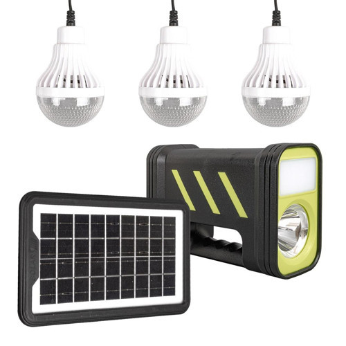 Powermaster GD-12 Akülü Solar Panelli 3 Ampullü Solar Işıldak Fener Kod:11145