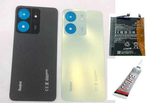 REDMİ 13C Uyumlu ARKA BATARYA KAPAĞI,BATARYA VE B7000 YA