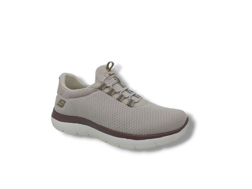 4344 Unisex Bej Çorap Model File Hafif Taban Loafer Spor Ayakkabı
