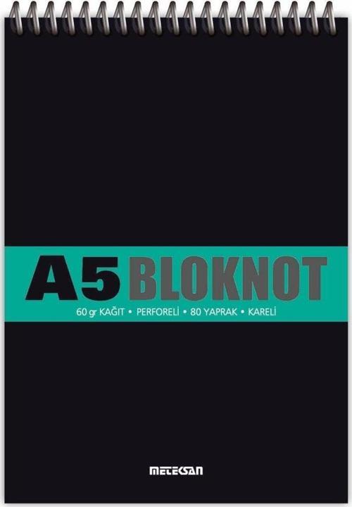 BLOKNOT A5 80 YAPRAK KARELİ SPİRALLİ