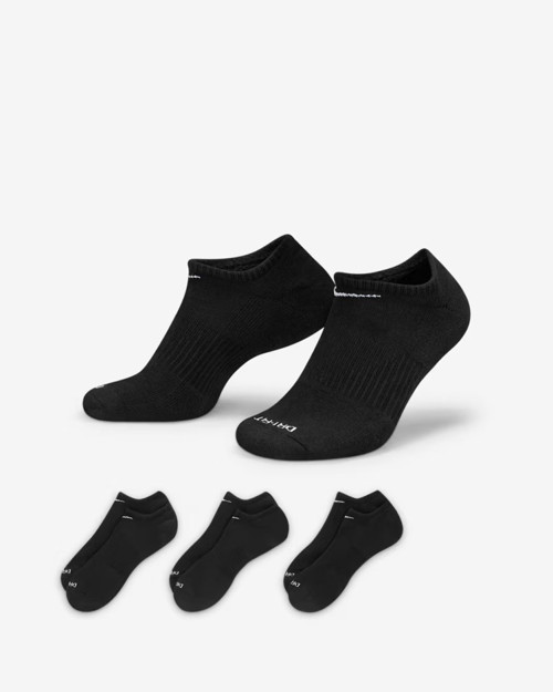 Everyday Plus Cushion SX6889-010 Antrenman No-Show Çorapları (3 Çift)