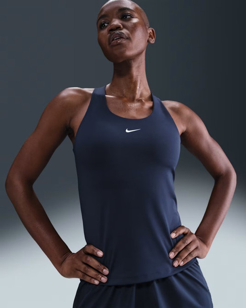Swoosh DV9897-411 Kadın Orta Destekli Sütyenli Spor Atlet - Lacivert