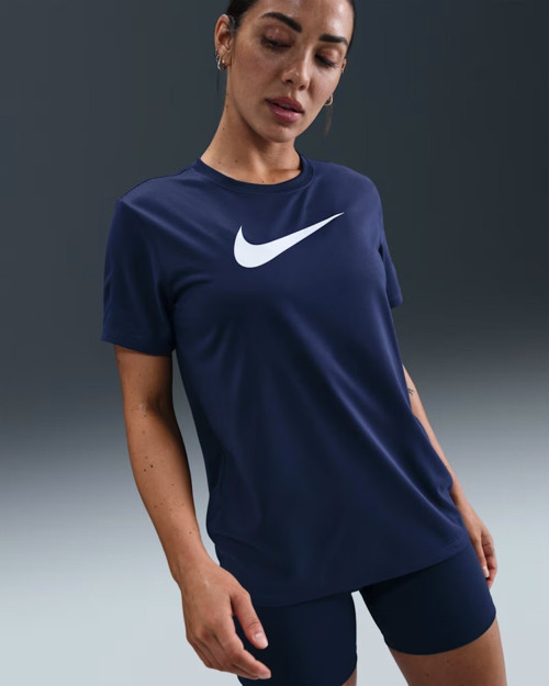 FQ4975-410 Kadın Dri-FIT Grafikli Tişört - Lacivert