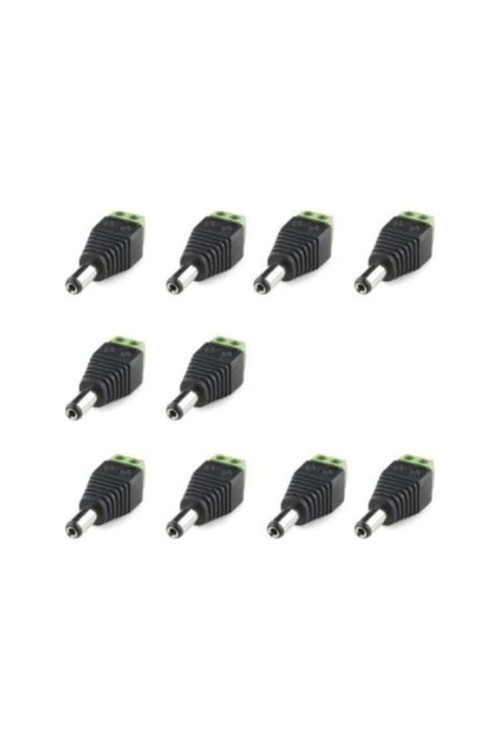 Klemens Girişli Erkek Dc Barrel Jack Power Konnektör 10 Adet