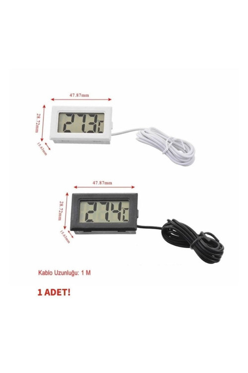 Sıcaklık Isı Termometresi Mini Dijital Isı Ölçer Ntc Sensör -50c 110c Buzdolabı Akvaryum Oda Depo