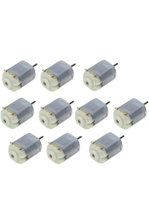 10 Adet Dc Motor Deney Motoru 3V 6V Motor Yüksek Devir Dinamo Motor D.M