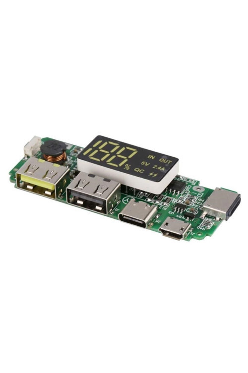 Çift Usb 5v 2.4a Led'li Micro Type-c Powerbank Modülü