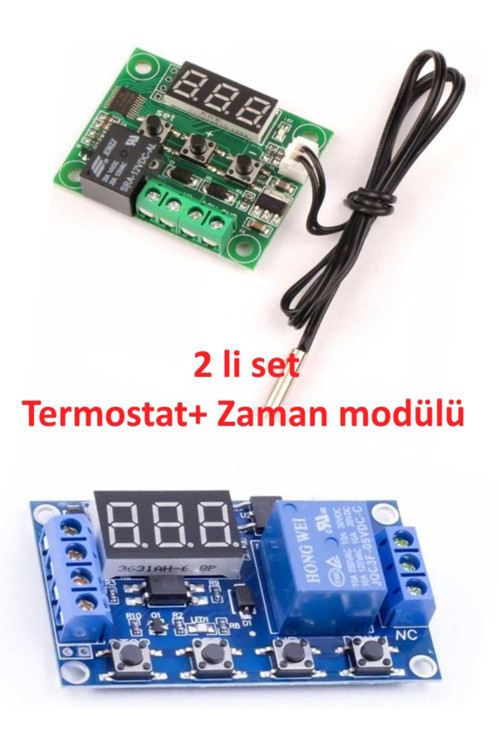 W1209 Dijital Termostat, Zaman Modülü, 2 Li Kuluçka Seti