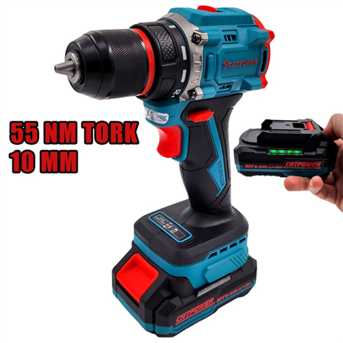 KÖMÜRSÜZ AKÜLÜ VİDALAMA Li-ion (SET) 10 MM 20V 2.0 Ah