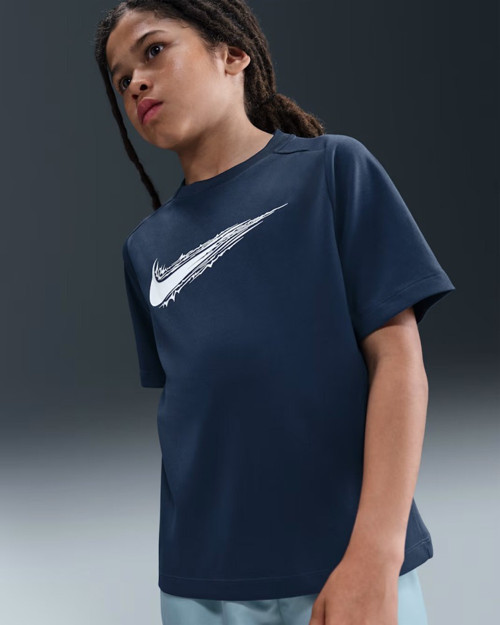 HF8100-410 Dri-FIT Çocuk Kısa Kollu Tişört - Lacivert