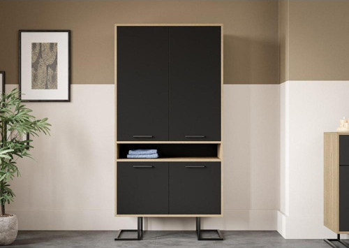 Modüler - Full Moon 4 Kapaklı Ve Raflı Gardırop