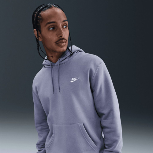 FN3859-499 Club Fleece Erkek Kapüşonlu Sweatshirt - Lila