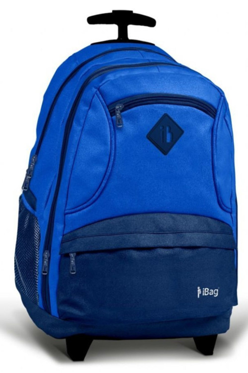 Ibag Lacivert/Mavi Dört Bölmeli Tekerlekli Çekçek Okul Ve Günlük Çanta - Erkek Çocuk