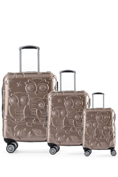 Çcs 5216 Owl Abs 3'Lü Valiz Seti