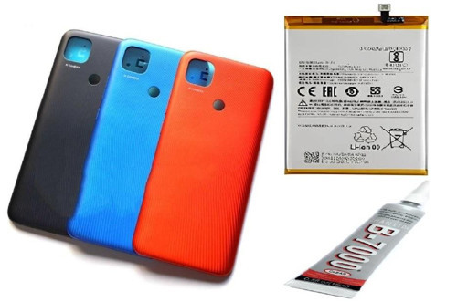 REDMİ 9C Uyumlu ARKA BATARYA KAPAĞI,BATARYA VE B7000 YAP