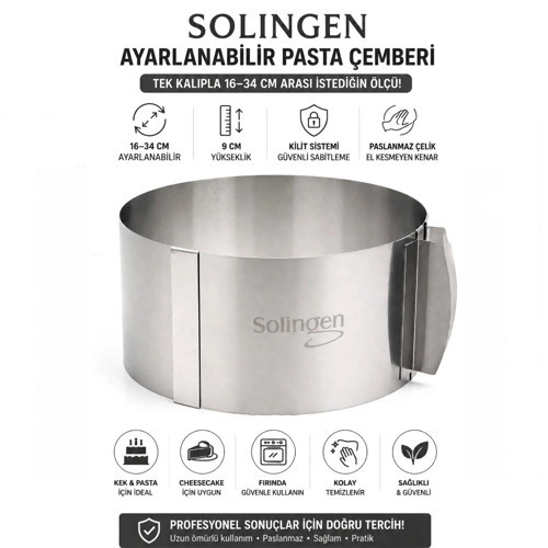 AYARLANABİLİR METAL KEK KALIP 16-34CM (5047)