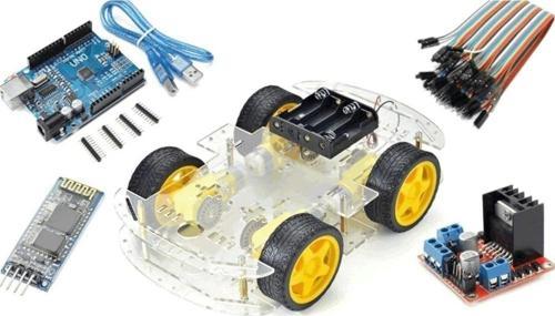 Bluetooth Robot Araba Kiti - 4wd Full Set