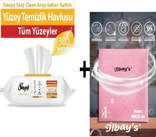 Easy Clean Arap Sabunu Katkılı Yüzey Temizlik Havlusu 3x100 Ilbays Cam Bezi Hediye