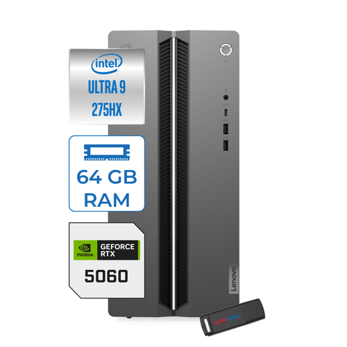 Loq Tower 17IAX10 Intel Core™ Ultra 9 275HX Aı 80GB Ddr5 4tb SSD Nvıdıa 8GB/RTX5060 WIN11HOME Gaming Masaüstü Bilgisayar 91AY007GTRH30+ZETTAUSBBELLEK