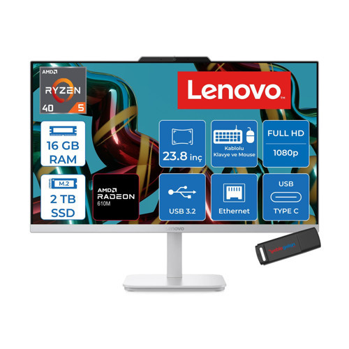 A105 24 Aıo Amd Ryzen™ 5 40 Up To 4.3ghz 16GB Ddr5 2tb SSD Amd Radeon™ 610M 23.8" Fhd (1920X1080) IPS Anti-Glare 250NITS, Freedos Allınone Bilgisayar F0JS000JTRF04+ZETTAUSBBELLEK