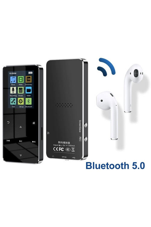 Bluetooth Lu Mp3-Mp4 Çalar Ses Kayıt Fm Radyolu Şarjlı Mp4 Player Dahili Hoparlör 8Gb Hafızalı